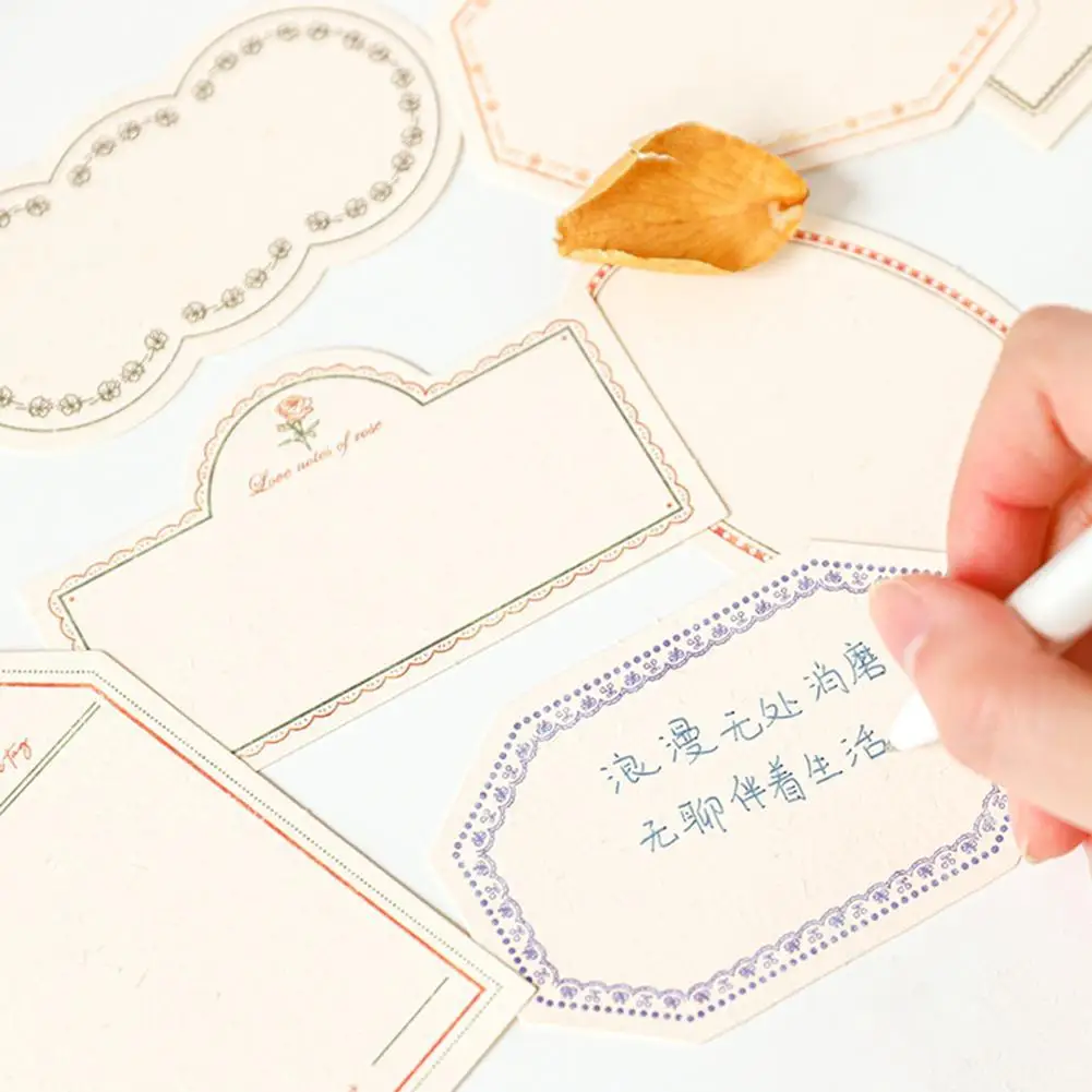 

Vintage Frame Clear Print Sticky Note Memo Pad Planner Office School Stationery