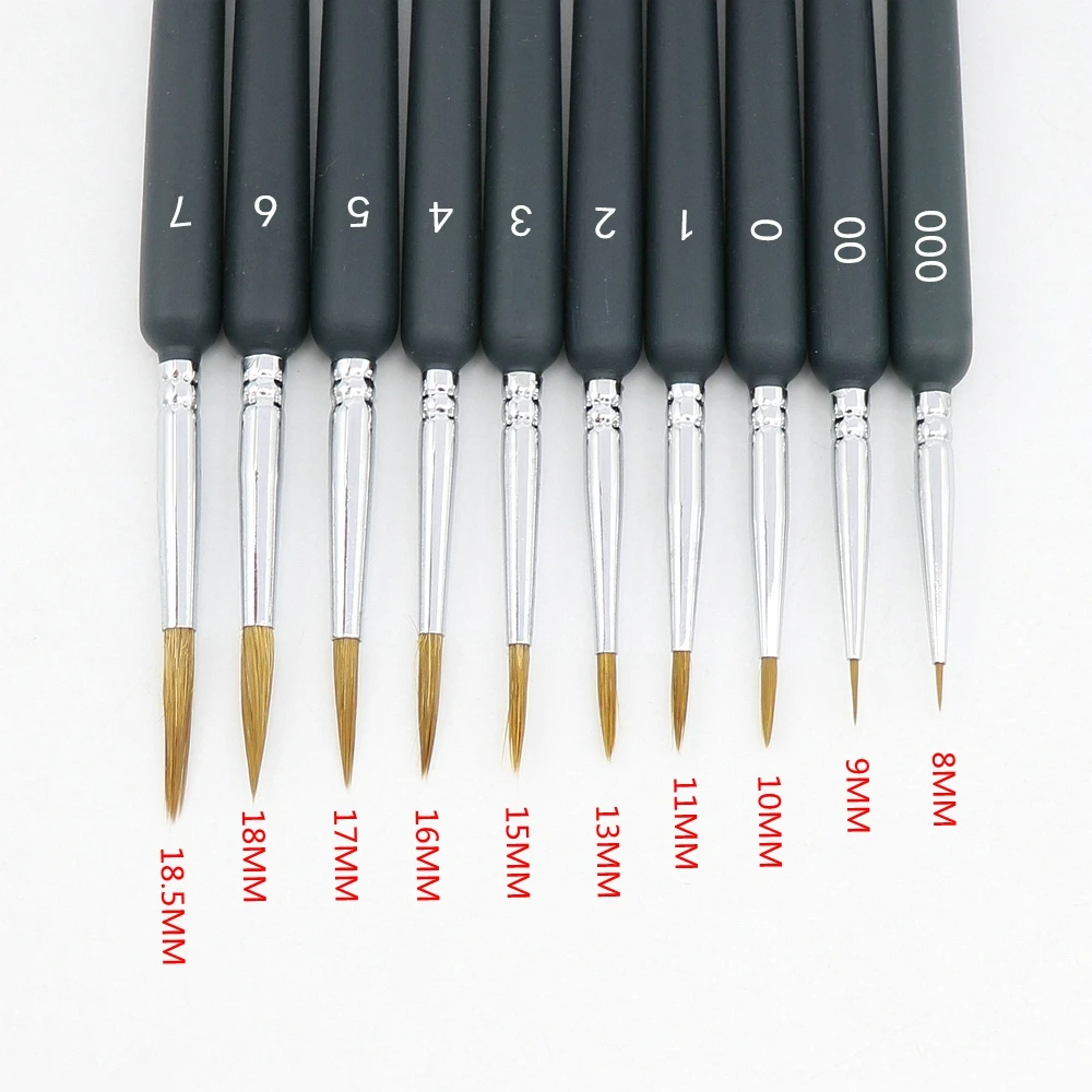 Extra fine weasel hair Hook line pen watercolor soft oil painting Hand Painted 00000 brush gouache acrylic stroke | Дом и сад