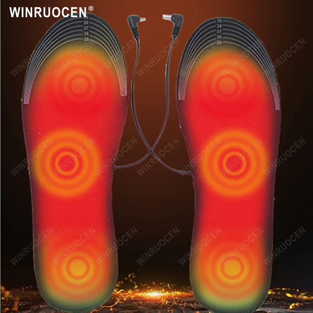 

Winruochen Теплые Стельки зимние носки теплые USB коврики для ног электрически коврик зимние спортивные теплые стельки для мужчин и женщин