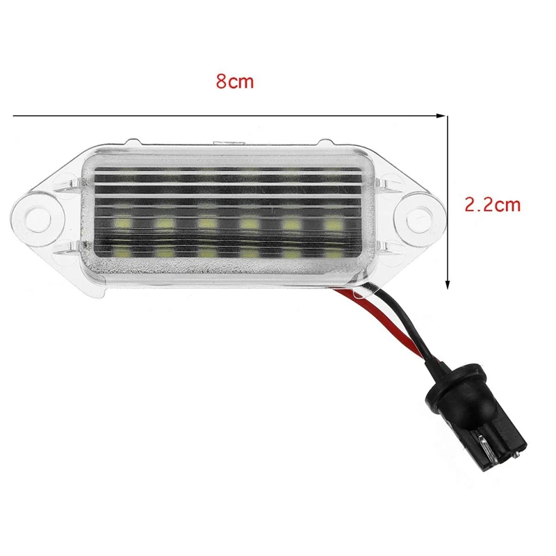 2 шт. ошибок Led номерной знак лампы 18Smd белый светодиод светильник для Защитные