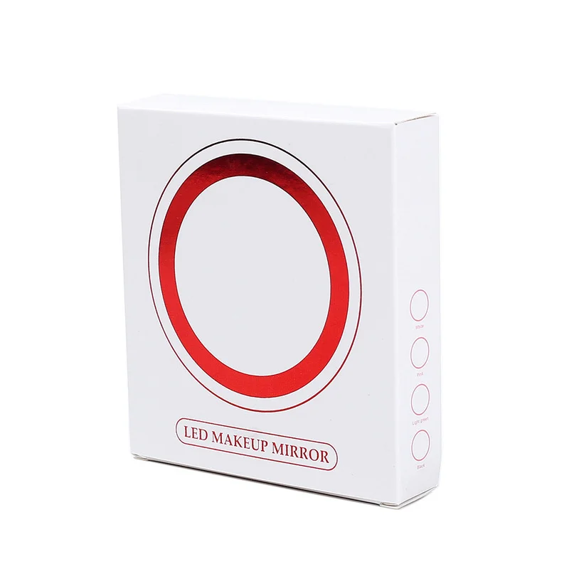 

LED Makeup Mirror USB Charging Folding Mini Portable With Touch Sensor Fill Light 3 Times Portable Night Light Mirror
