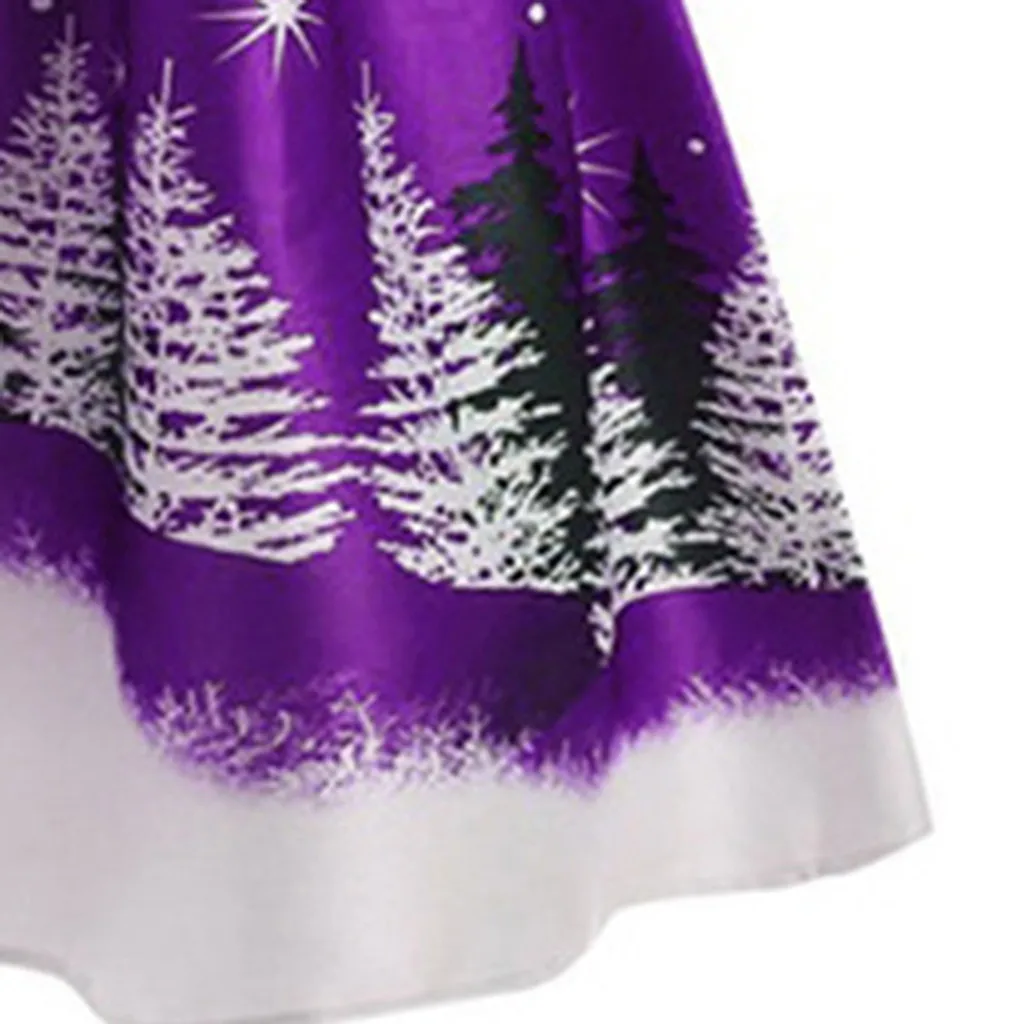 Xmas Women Dresses Casual Christmas Day Dresses Ladies Clothing Long Sleeve Print Leisure Clothes Plus Size Party Dress Vestidos