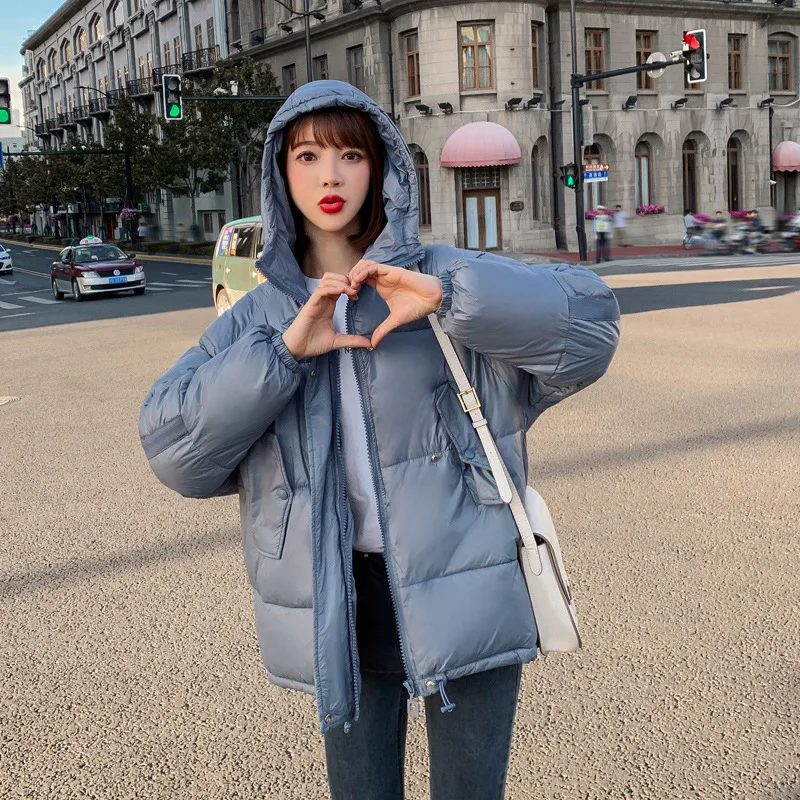 Женский короткий пуховик из хлопка с защитой от ветра|Женские парки| |