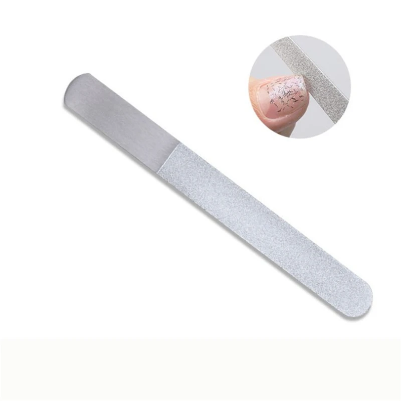 

Stainless Steel Nail File Buffer Double Side Trimmer DIY Manicure Pedicure Tool wholesale Nail Repair Tools