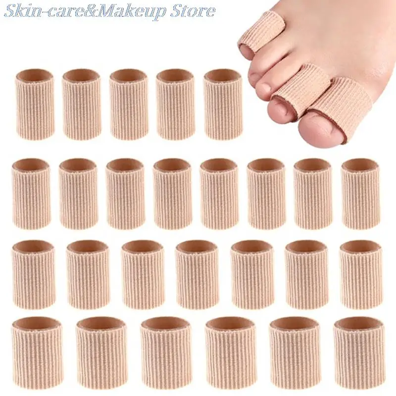

Fabric Finger Toe Protector Separator Applicator Pedicure Corn Callus Remover Hand Pain Relief Soft Silicone Tube Foot Care Tool
