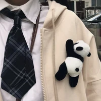 new design plush doll panda brooch cute trend wild scarf buckle pins and brooches gifts for lover