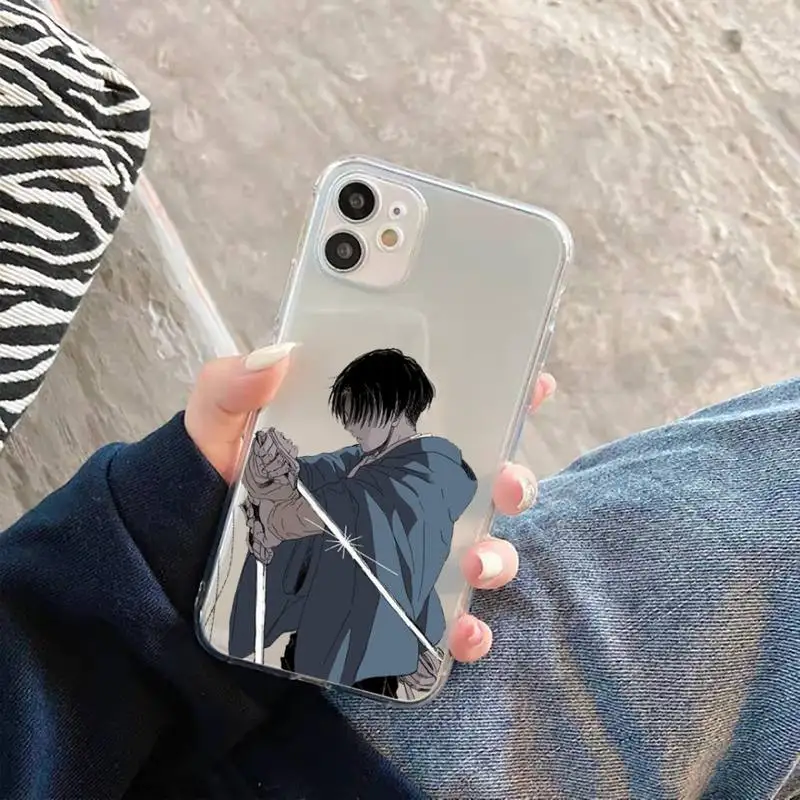 

Attack on Titan Levi Rival Phone Case Transparent Clear for iPhone 11 12 mini pro XS MAX 7 8 6 6S Plus X 5S SE 2020 XR