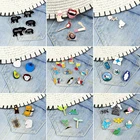 Броши в виде растения, кактуса, травы, лошади, горы, пчелы, птицы, обезьяны, кошки, медведя, пингвин, лиса, значки, 2  9 шт.компл., брошь, эмалированный штифт