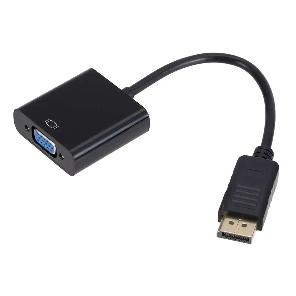 Видеоадаптер dp-vga 1080p Thunderbolt штекер-гнездо Кабели VGA для ПК ноутбука монитора HDTV