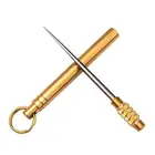 Титановая зубная палочка, портативная латунная Встроенная зубная палочка, креативная портативная зубная палочка для фруктов, крепче, чем зубная нить