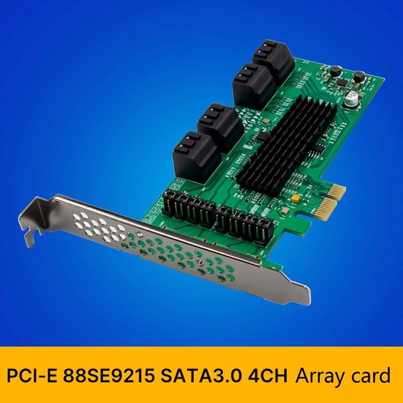 

Переходная карта PCI Express SATA 3,0, переходная карта PCI-E X1 с 9215 на 8 портов SATA 3,0, адаптер для жесткого диска с 6 элементами