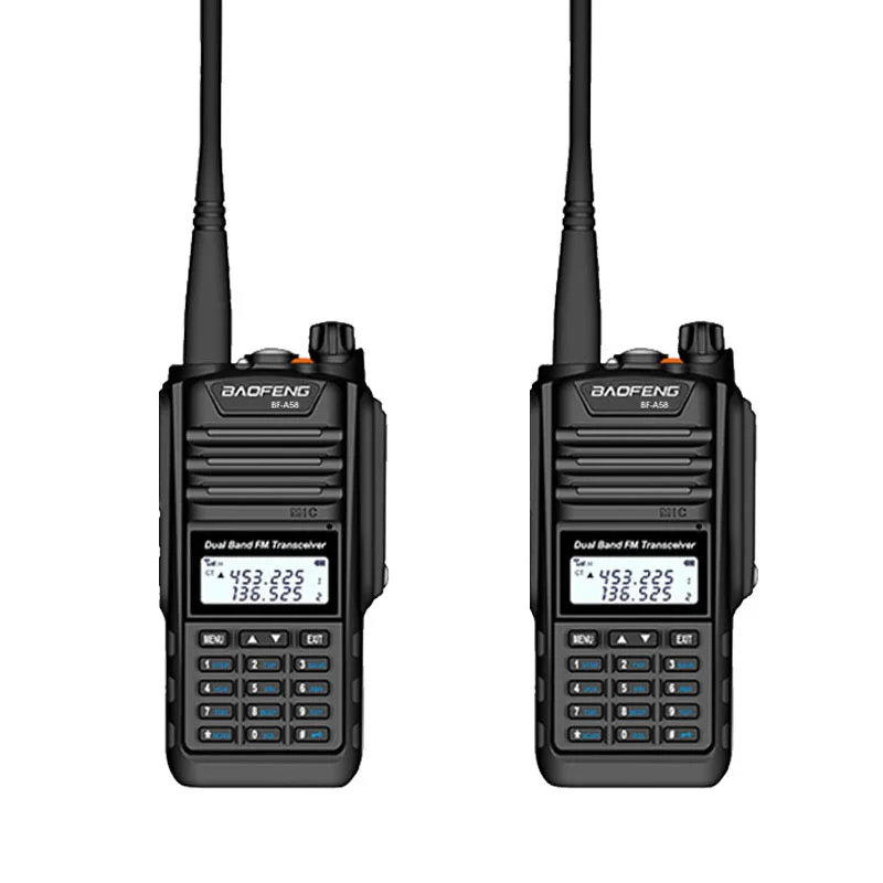 

2 шт., портативная рация Baofeng, два канала, IP68, VHF, UHF, 128 каналов