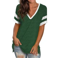 green t shirt casual v neck 3xl short sleeve t shirt soft ladies summer tops for women 2022 tshirts camisetas mujer
