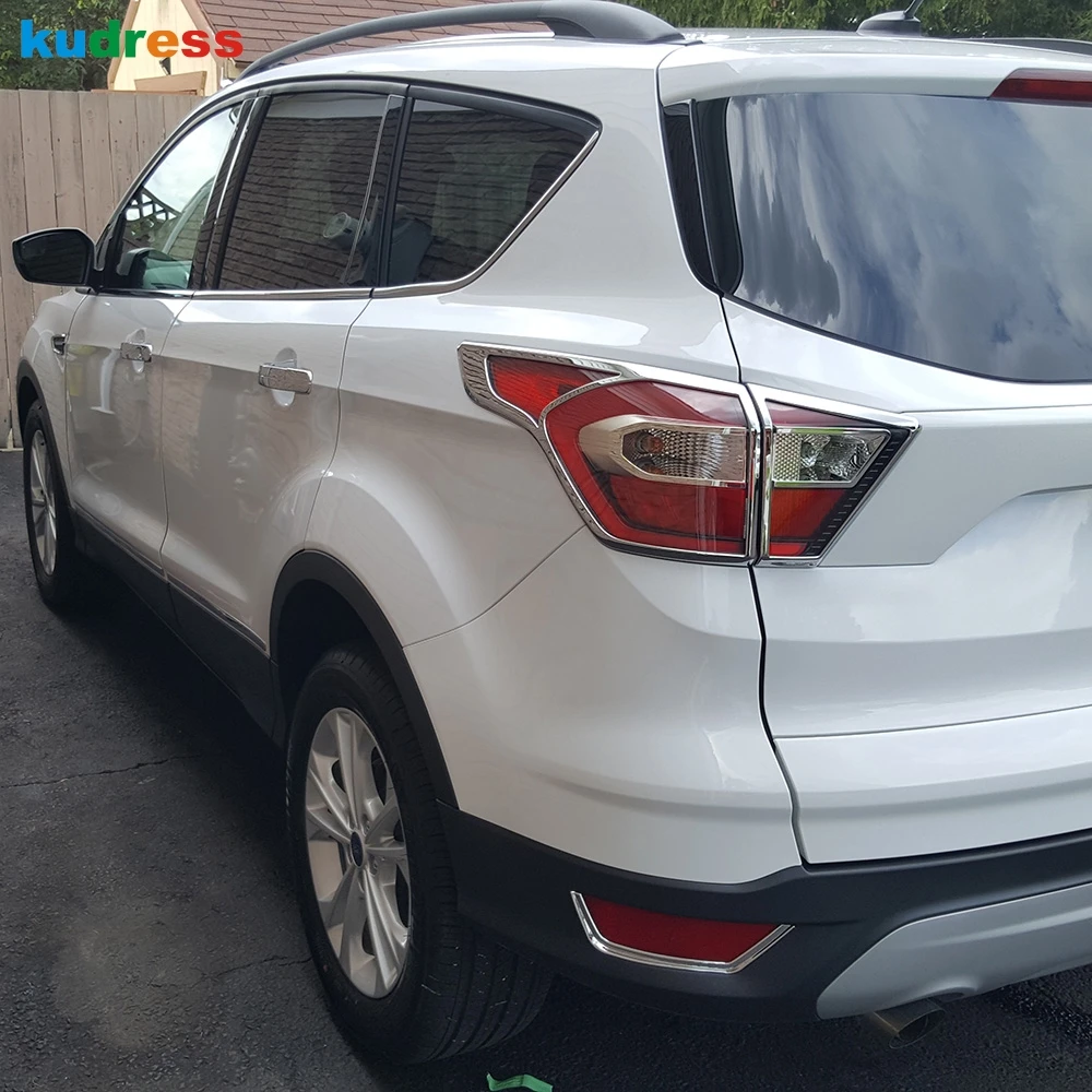 4 шт. хромированные накладки на задние фары для Ford Escape Kuga 2017 2018 ABS|hood cover|abs chromechrome car