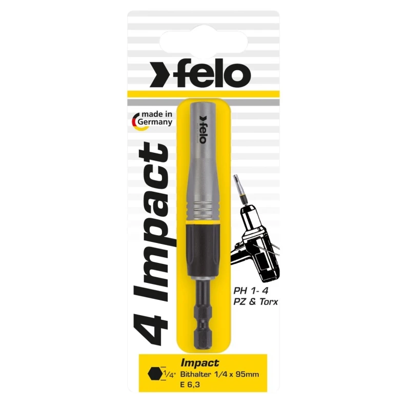 Держатель для бит FELO 03829594 (Длина 95мм диаметр 1/4 дюйма блистер) | Инструменты