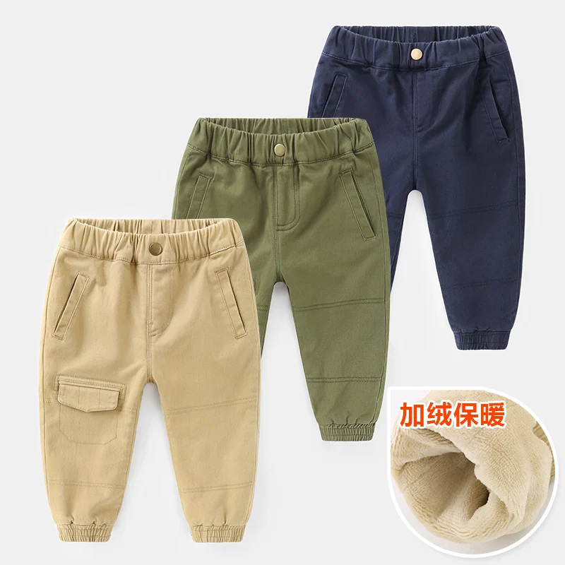 Повседневные вельветовые длинные штаны для мальчиков 2018 г. Зимние детская одежда