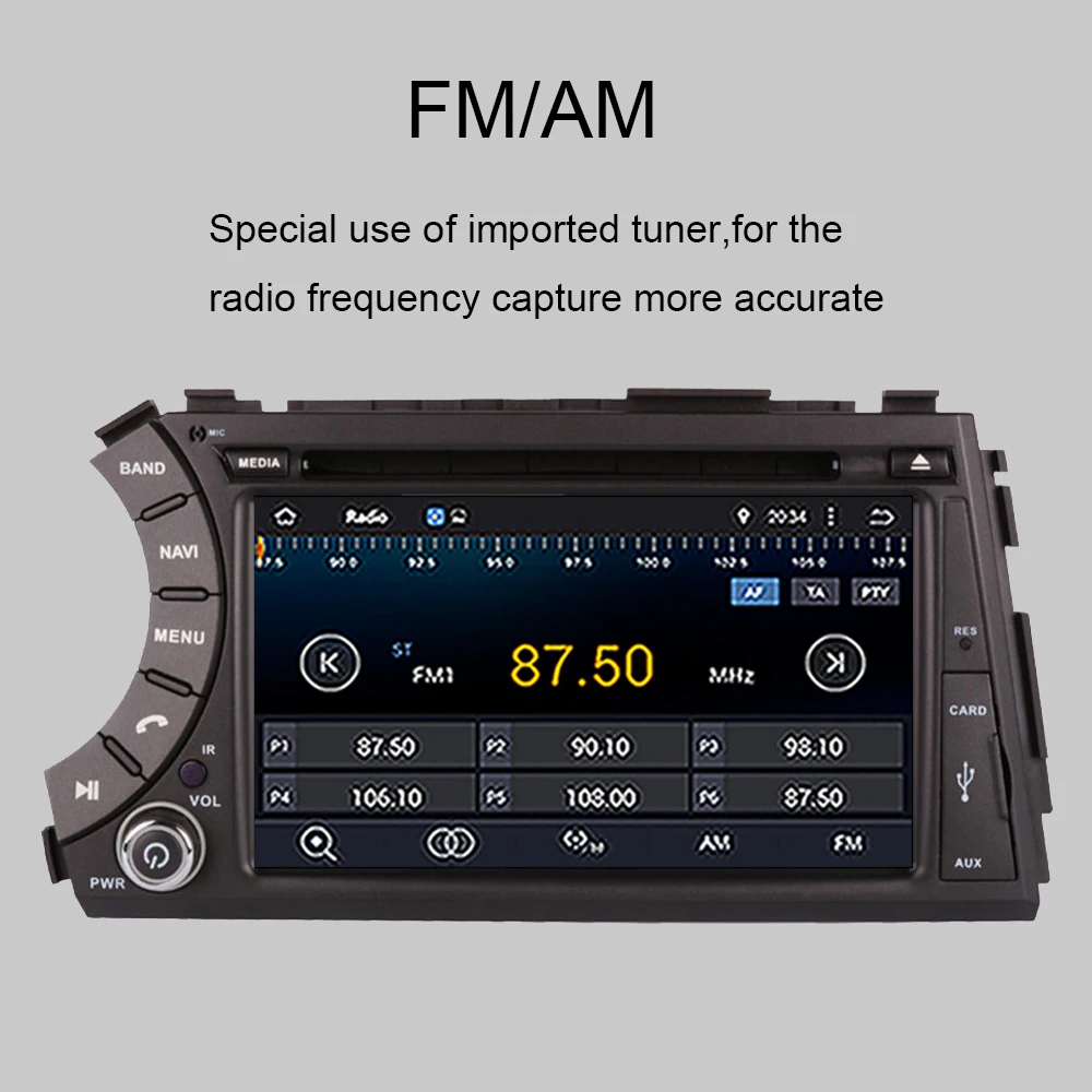 Автомобильный мультимедийный DVD-плеер Android 10 0 GPS-навигатор для SsangYong