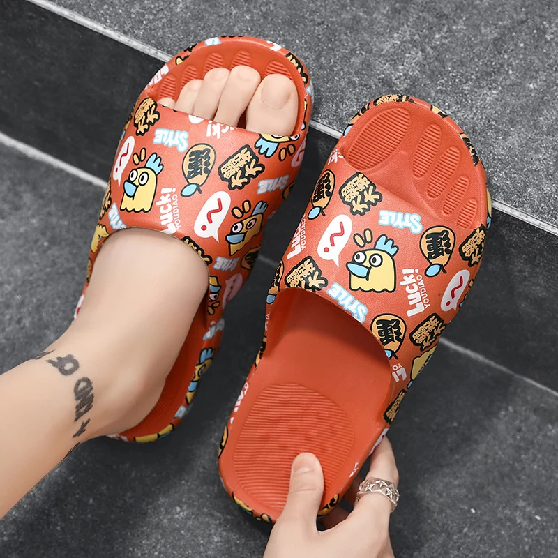

Light And Comfortable Slippers Men Indoor Summer Fashion House Man Home Beach Printing Bathroom Casual Soft