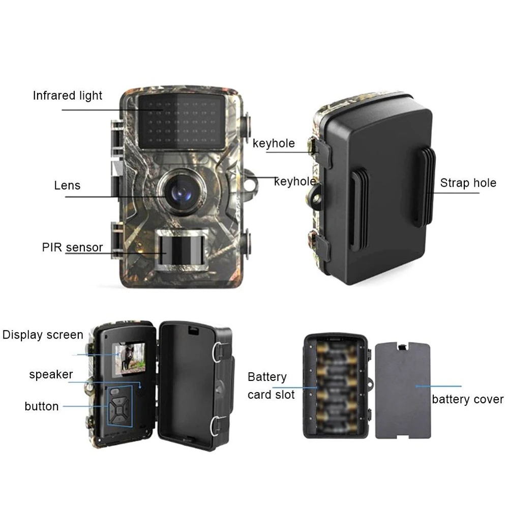 

DL-100 Hunting Trail Camera Wildlife Camera Night Vision Motion Activated Outdoor Forest Camera Trigger Wildlife Scouting Camera