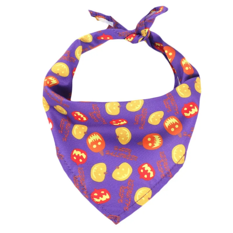 

Pet Dogs Halloween Decoration Towel Pets Holiday Headscarf Puppy Triangle Scarf For Small And Large Dogs