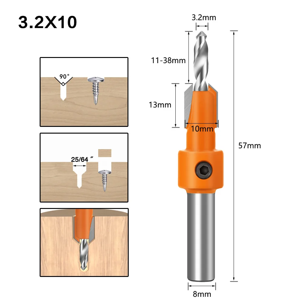 

Hole opener Countersink Drill For wood Aluminum alloy screws Useful High quality