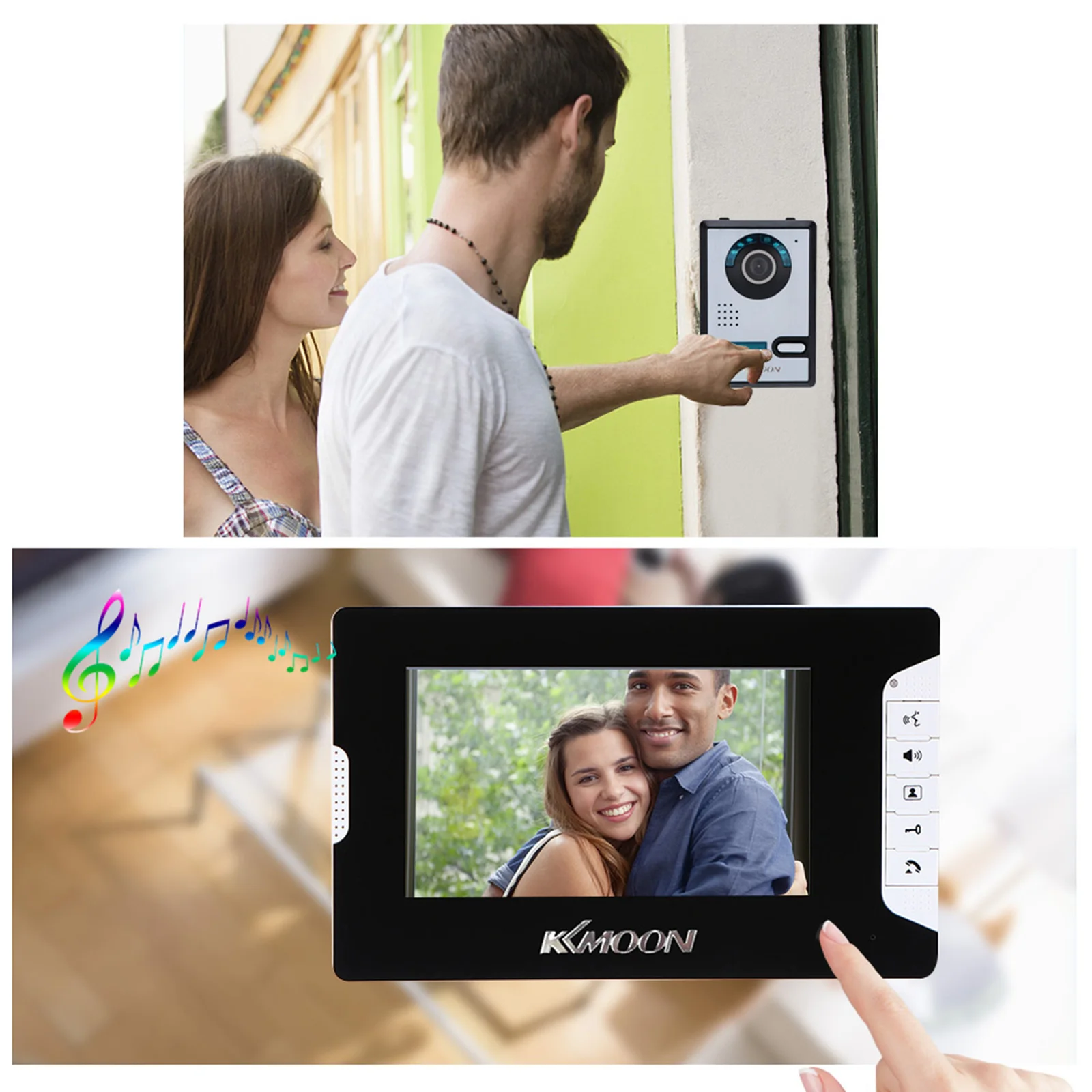 

KKmoon 7Color TFT LCD Video Door Phone Intercom Doorbell Unlock Monitor Rainproof Night Vision IR CCTV Camera Home Security