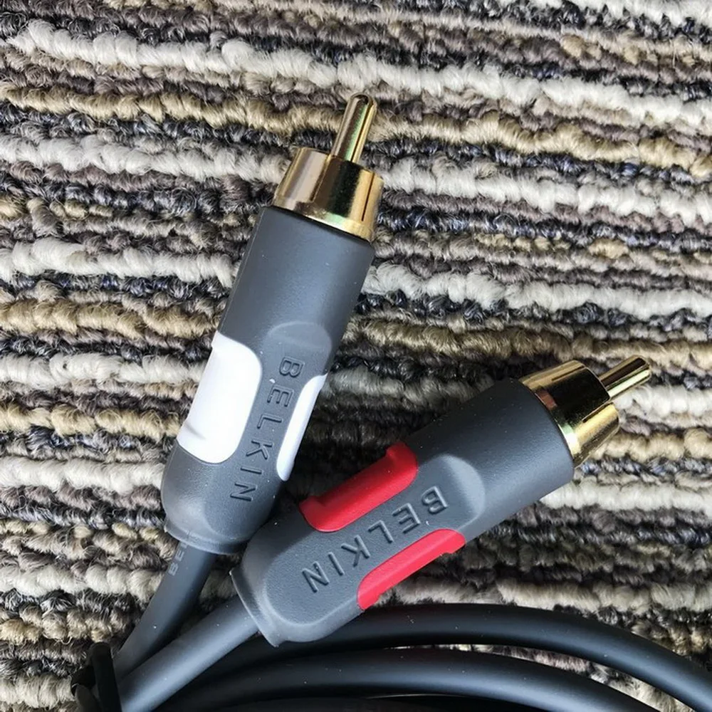 Belkin стерео 3,5 RCA аудио кабель от одного две десятые) мобильный телефон  компьютер лотоса сигнальная линия | AliExpress