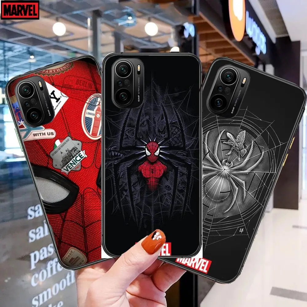 

2021 Spider-Man Phone Case For xiaomi redmi POCO F1 F2 F3 X3 Pro M3 9C 10T Lite NFC Black Cover Silicone Back Prett mi 10 ultra