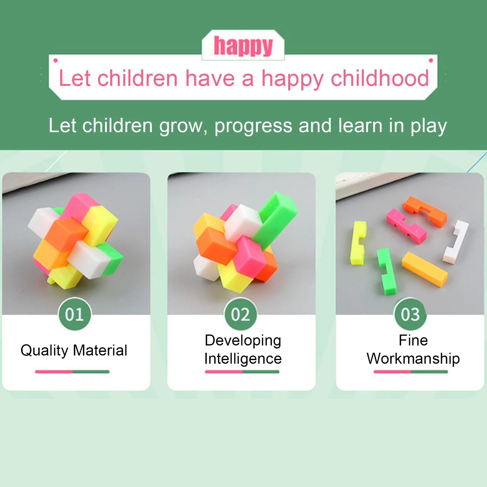 

Brain Teaser Puzzle Unlock Interlock Game Iq Test Intellectual Disassembly Toy