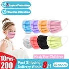 10-200 шт., Разноцветные Одноразовые Хирургические маски для лица