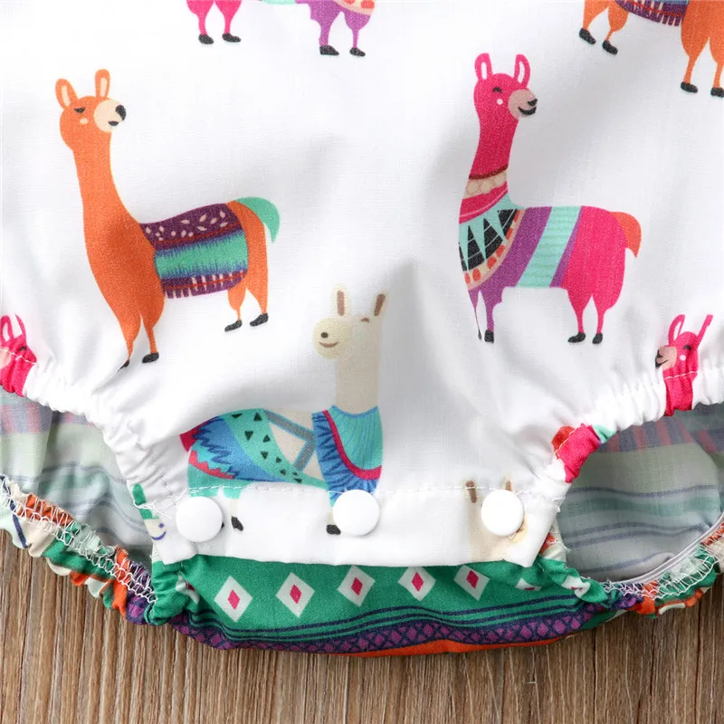 2019 комбинезон с бахромой из альпаки для новорожденных и маленьких девочек Летний