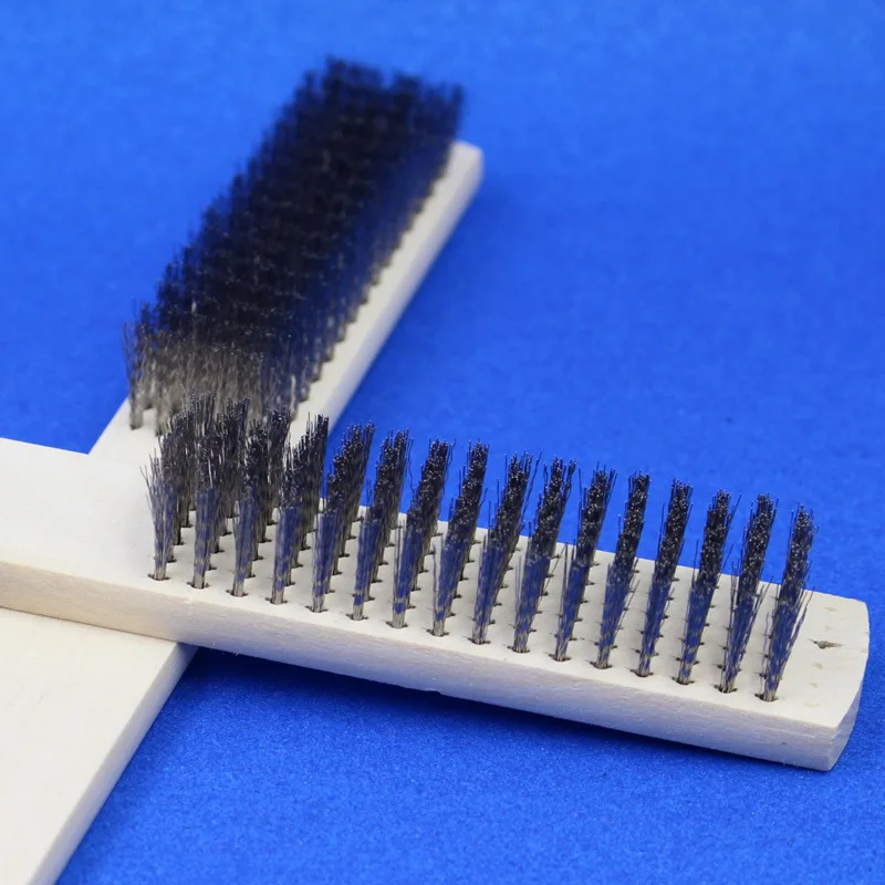 Деревянная ручка проволочной щеткой Нержавеющая сталь Краски удалить щетки для