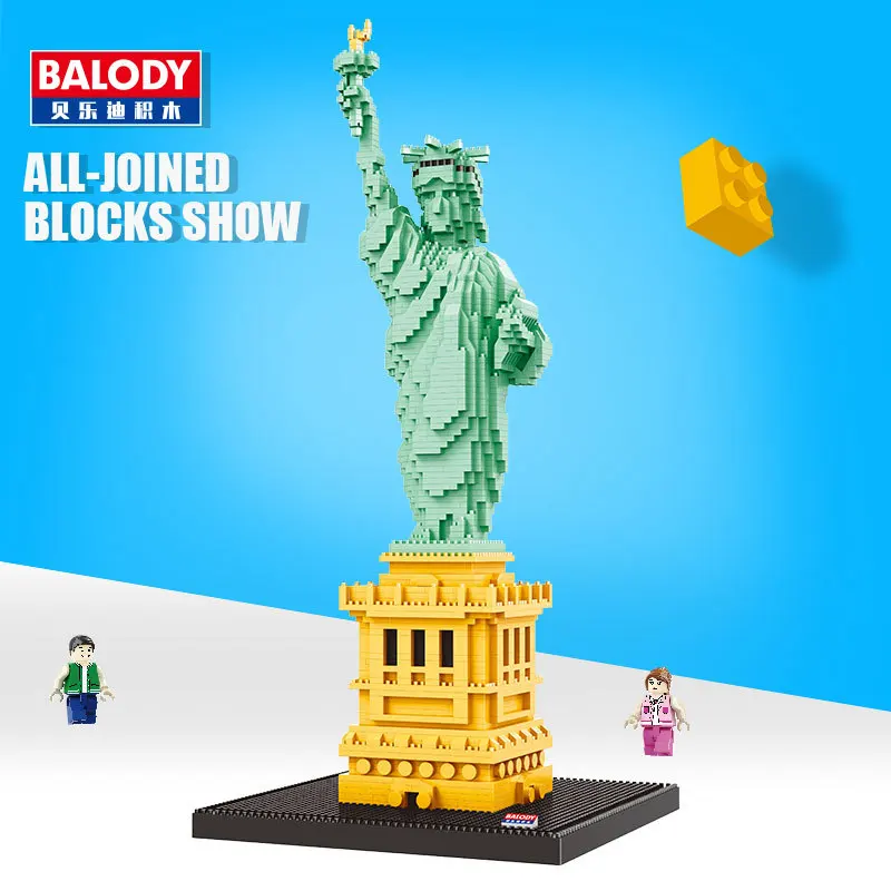 Balody 16091 архитектурная Статуя Свободы 3D модель 2510 шт. сделай сам алмаз мини здание