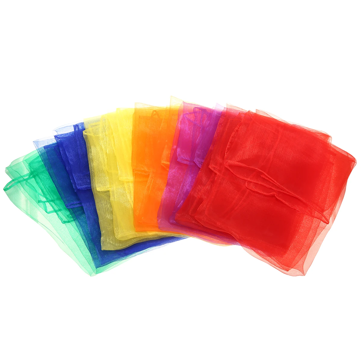 12 шт. 60*60 см жонглирование ткани гимнастические полотенца танцы шелковые шарфы