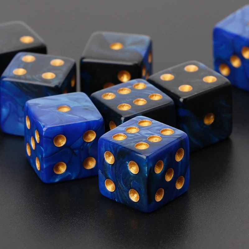 

10pcs 15mm Multicolor Acrylic Cube Dice Beads Six Sides Portable Table Games Toy F2TC