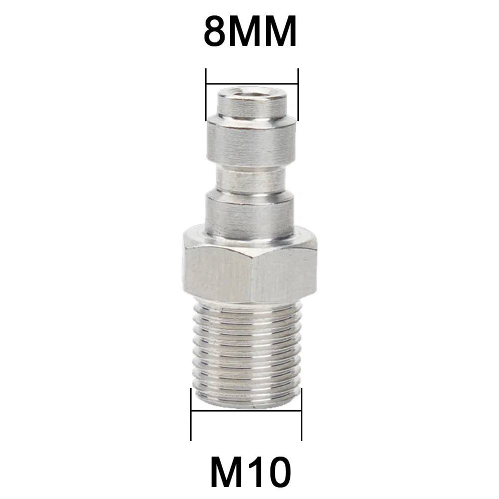PCP Пейнтбол нержавеющая сталь 8 мм штекер быстроразъемный соединитель M10x1 M8x1