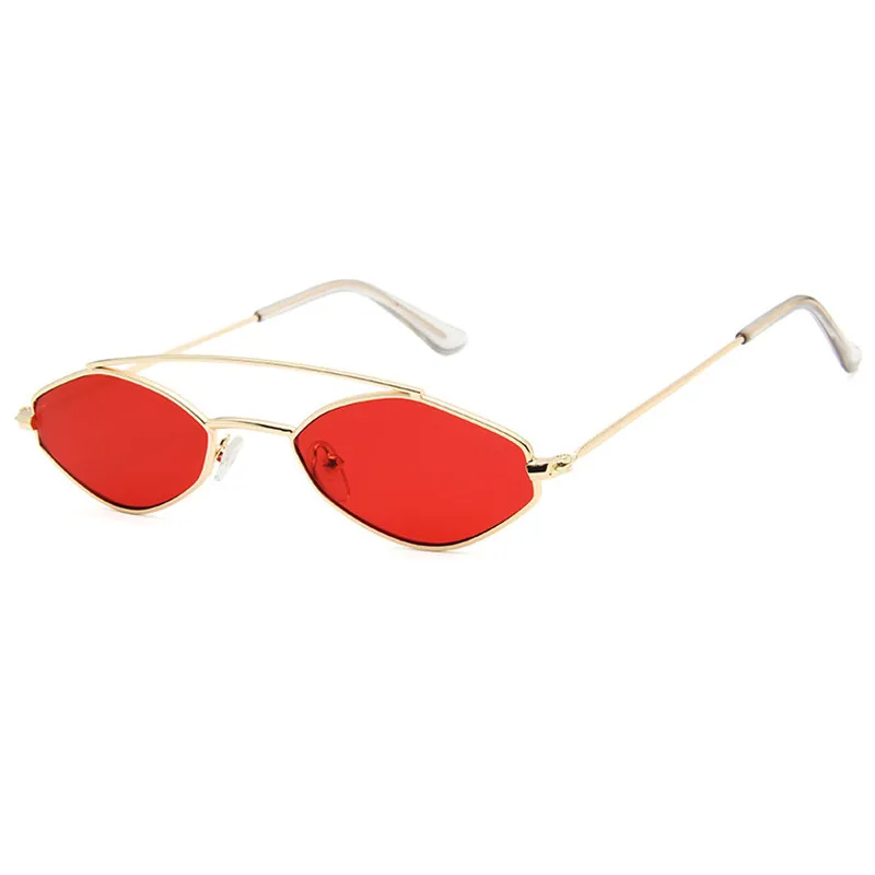 Маленькие солнцезащитные очки женские Уникальные пентагональные с двойным