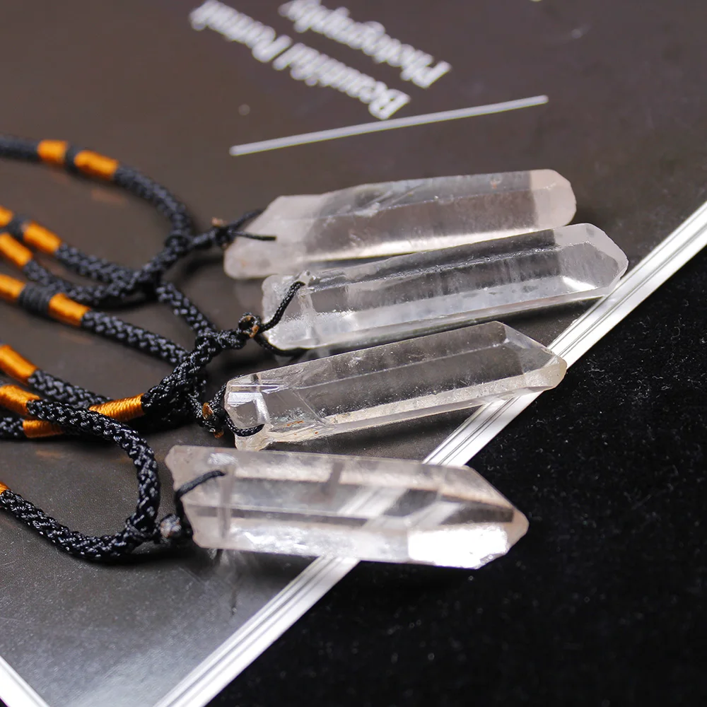 AP 1 шт. натуральный прозрачный кварц кулон кристалл кластер лечебные точки