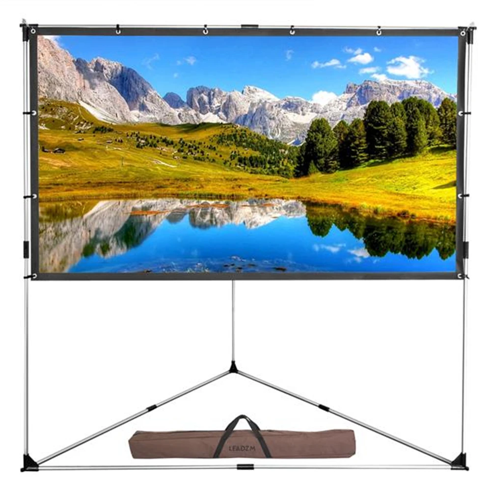 Портативный Новый Открытый Крытый проектор экран 16:9 с подставкой основа 100