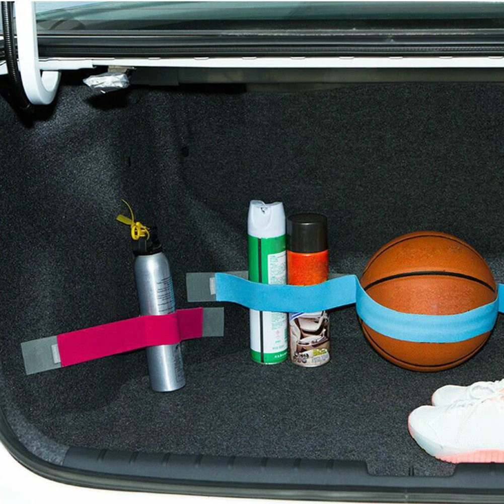 

Hot Car Trunk Storage Device Hook and Loop Fixed Straps Solid Color Magic Stickers