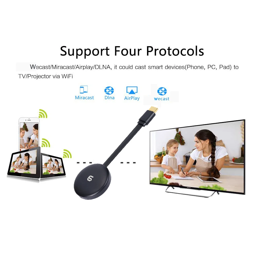G6 Miracast Android Dongle Mirascreen HDMI-совместимый Airplay TV Stick беспроводной дисплей приемник 1080P