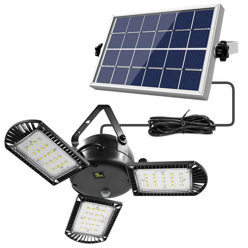 

Solar Lights Outdoor 60 Leds Solar Flood Lights 3 Heads Adjustable With Remote Control Waterproof For Parking Lot Garden