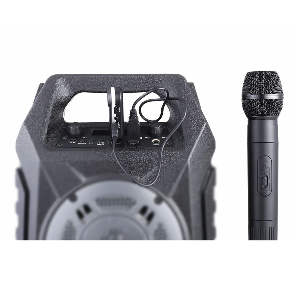 LEORY K380L беспроводной микрофон UHF 3,5 мм 6,35 мм USB мегафон ручной микрофон с приемником для караоке громкоговорителя