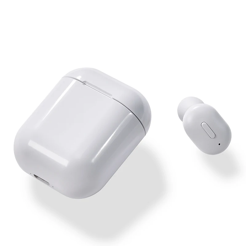 Single ear White Мини TWS Bluetooth 5,0 наушники 3D настоящие беспроводные стерео наушники с микрофоном наушники HiFi глубокий бас звук беспроводная двойная гарнитура - Цвет: Single ear White