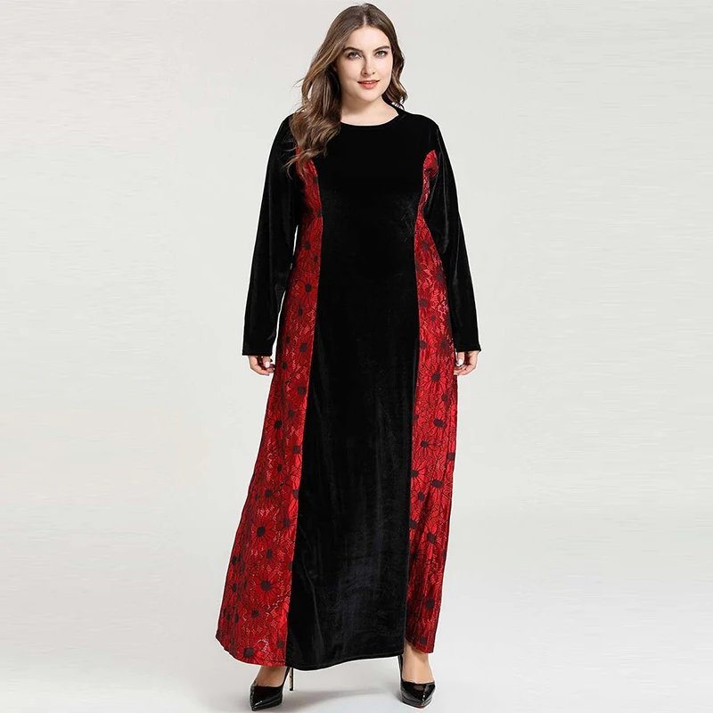 Мусульманское платье арабское исламское с длинными рукавами Среднего Востока