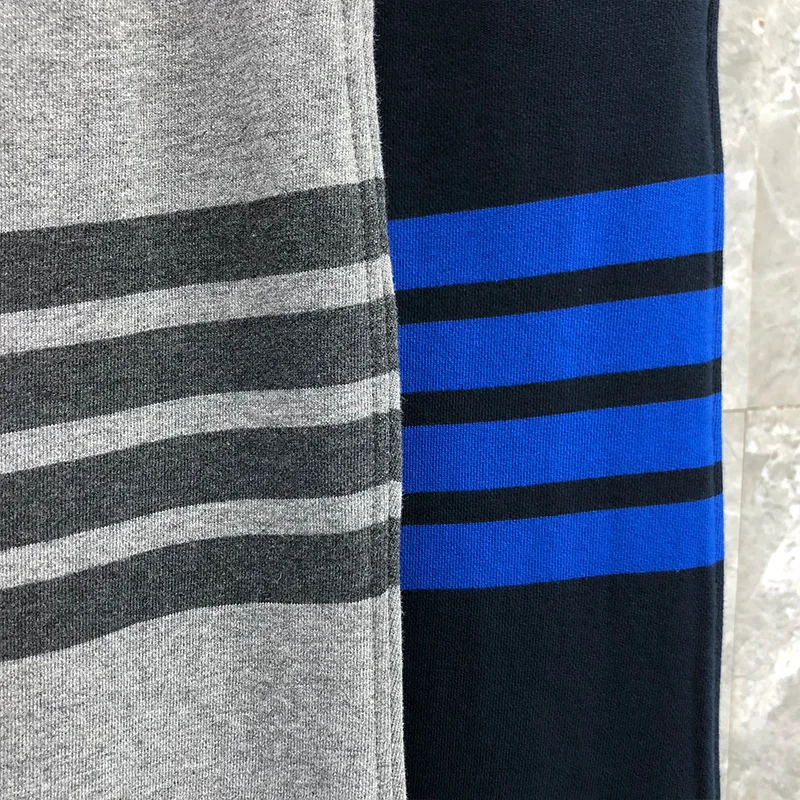 

TB THOM BULUO Brand Sweatpants Men Cotton Casual Sports Trousers Striped Spring Autumn Loose Jogger Track Pants