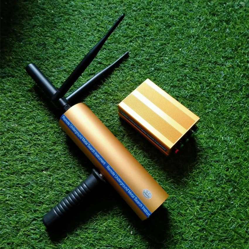 New Gold (Rubber Box Packaging) Enhanced Signal Dual Antenna Remote Positioning AKS Underground Metal Detector