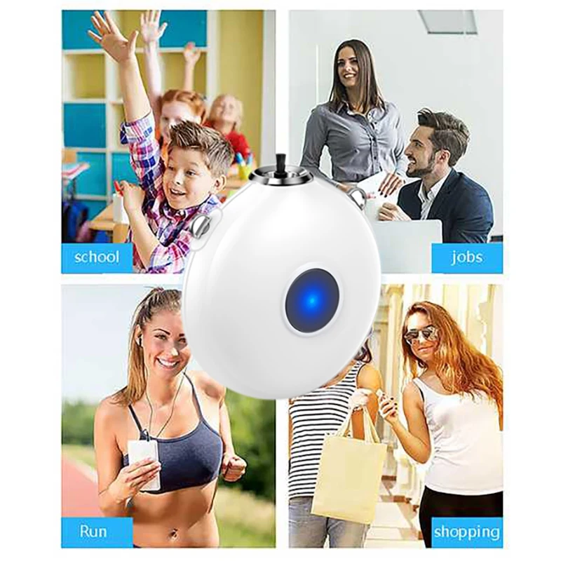 

EAS-2 Pcs Air Purifier Personal Wearable Mini Portable Rechargeable 30 Million Negative Ion Hanging Neck Necklace Purifier