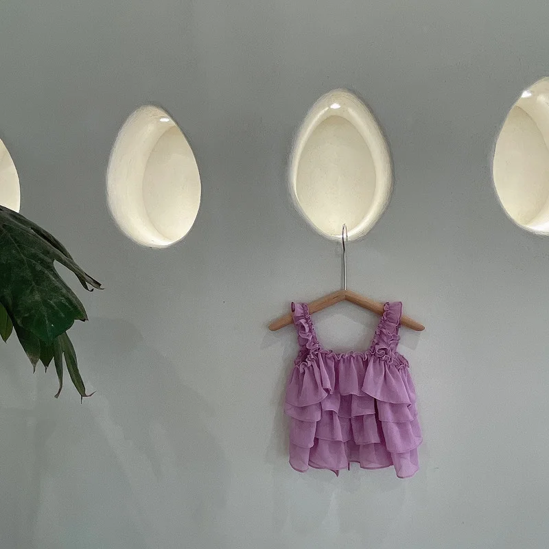 

Girls Shirt Children's Clothing for Summer 2021 New Melaleuca Sling Sleeveless Princess Temperament Lady Style