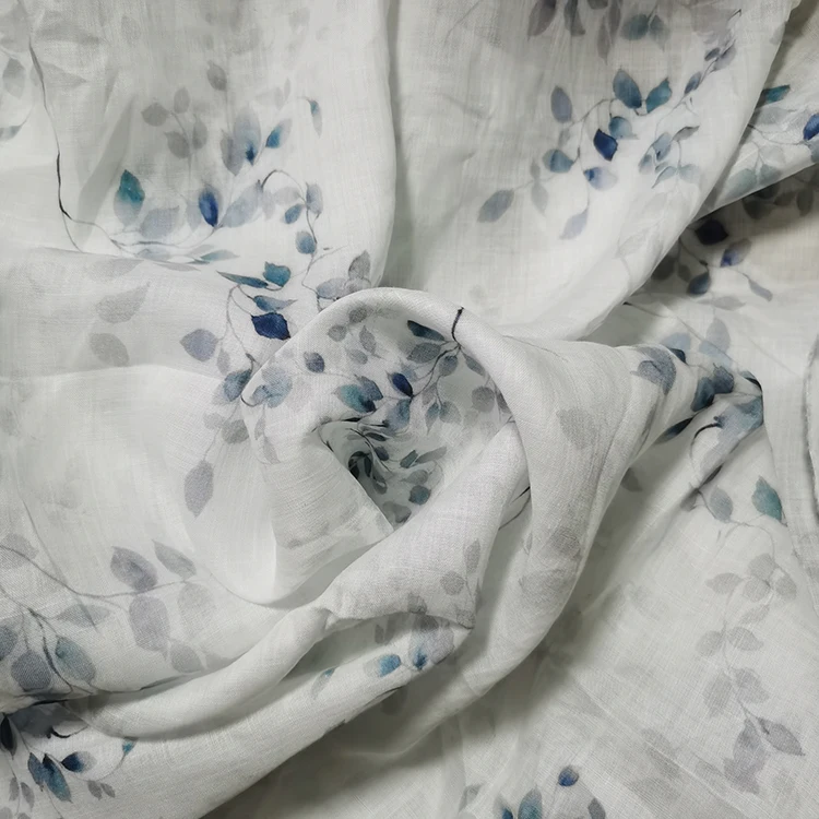 

High quality ramie fabric High-end gowns, dresses, trousers, shirts and jackets tissus High-end brand sewing